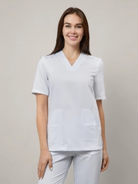 Блуза медицинская женская, цвет белый, арт 7-535о