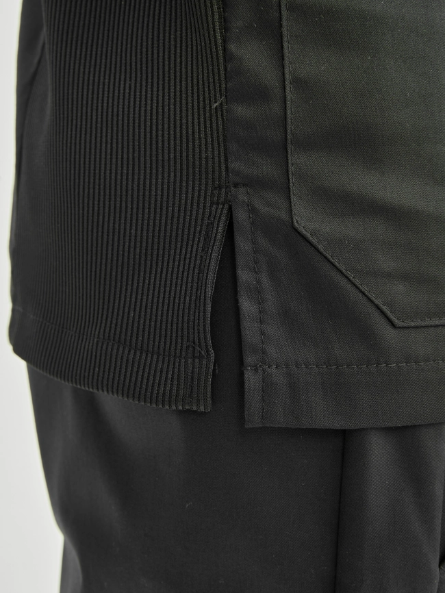 Блузон медицинский мужской, короткий рукав, цвет черный, арт 6-725о фото 6